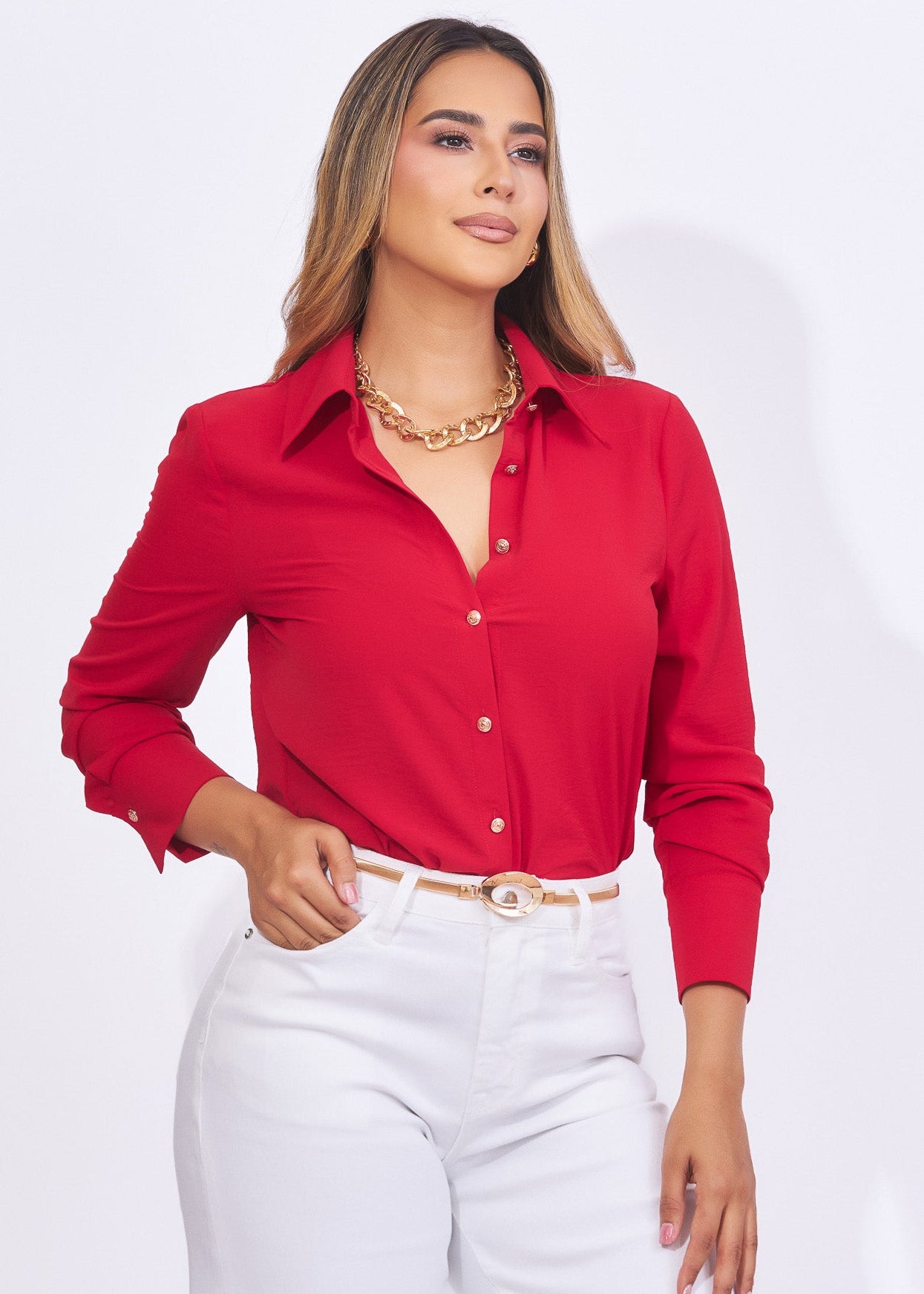 Blusa camisera color rojo