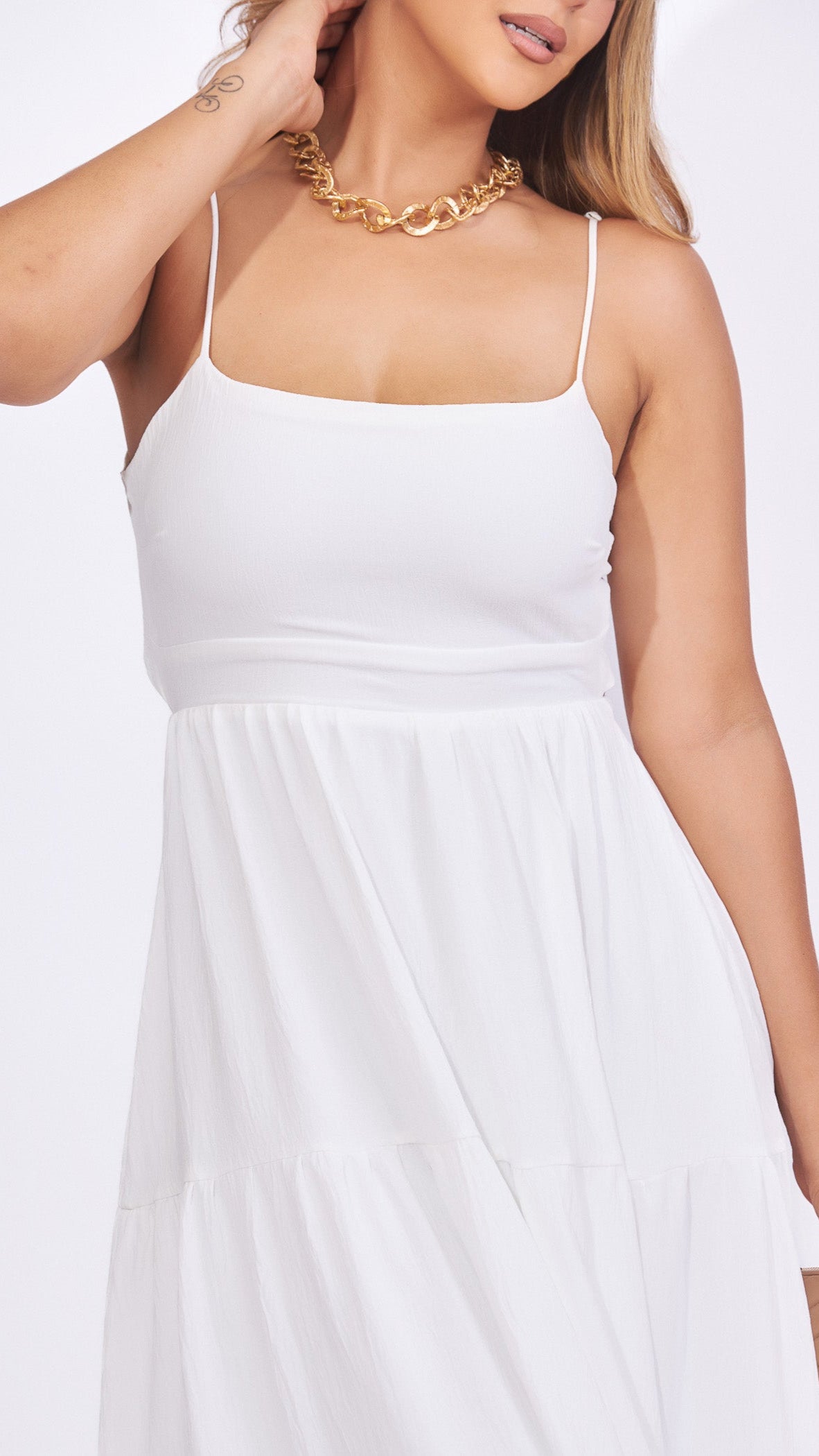 Vestido blanco de tirantes