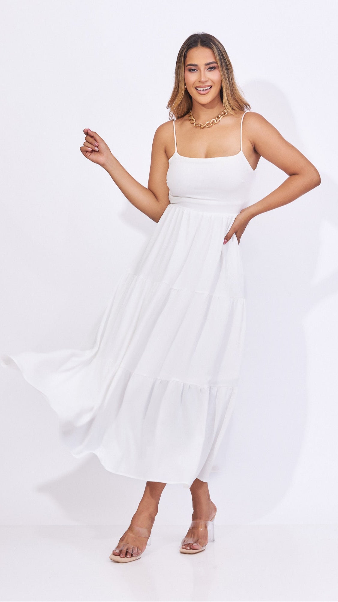 Vestido blanco de tirantes