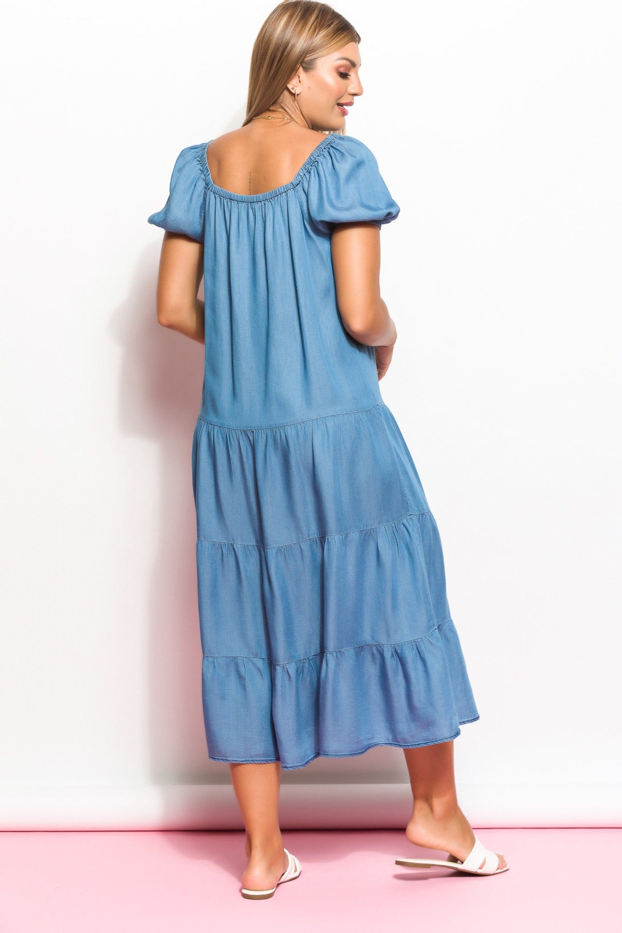 Vestido largo de mezclilla