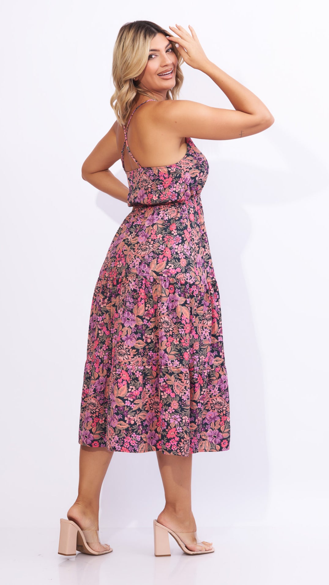 Vestido tirantes con estampado de flores