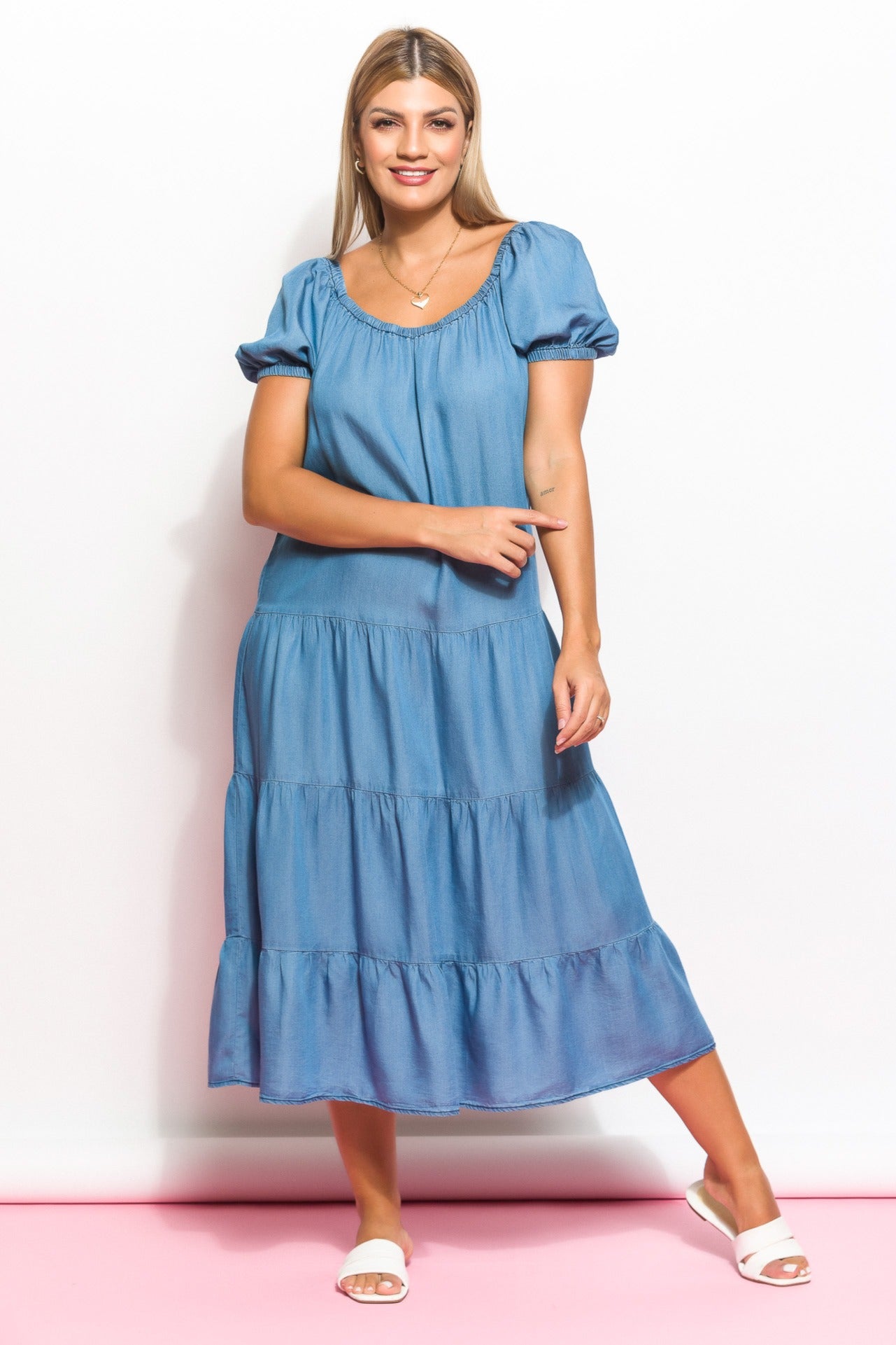 Vestido largo de mezclilla