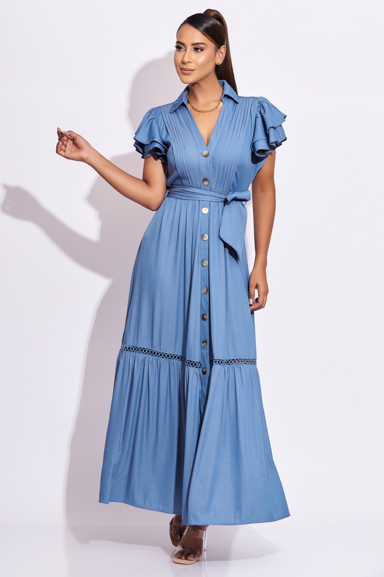 Maxi Vestido en mezclilla suave