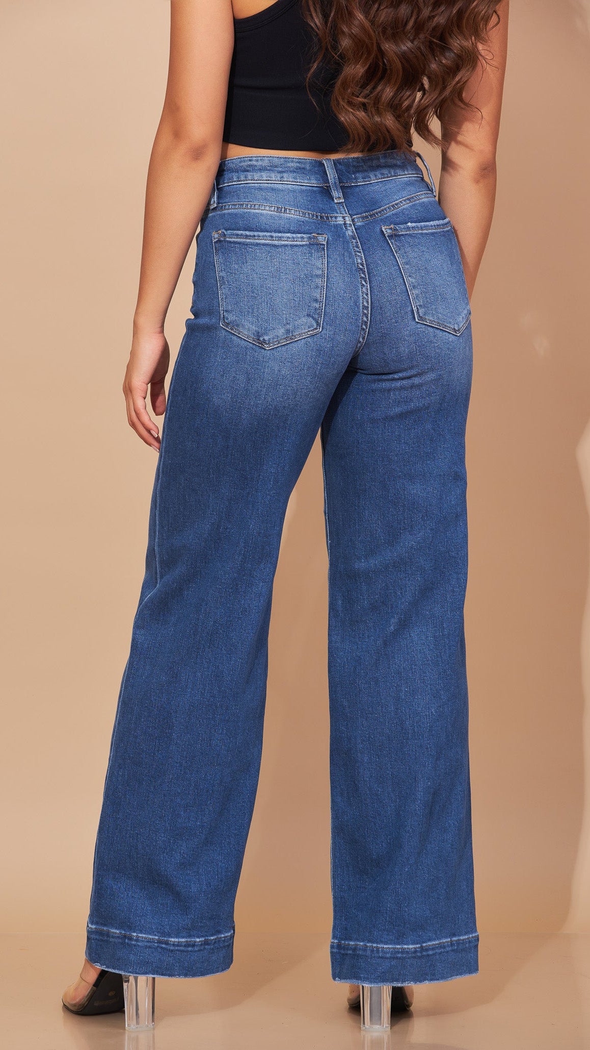 Jeans Wide Leg Azul