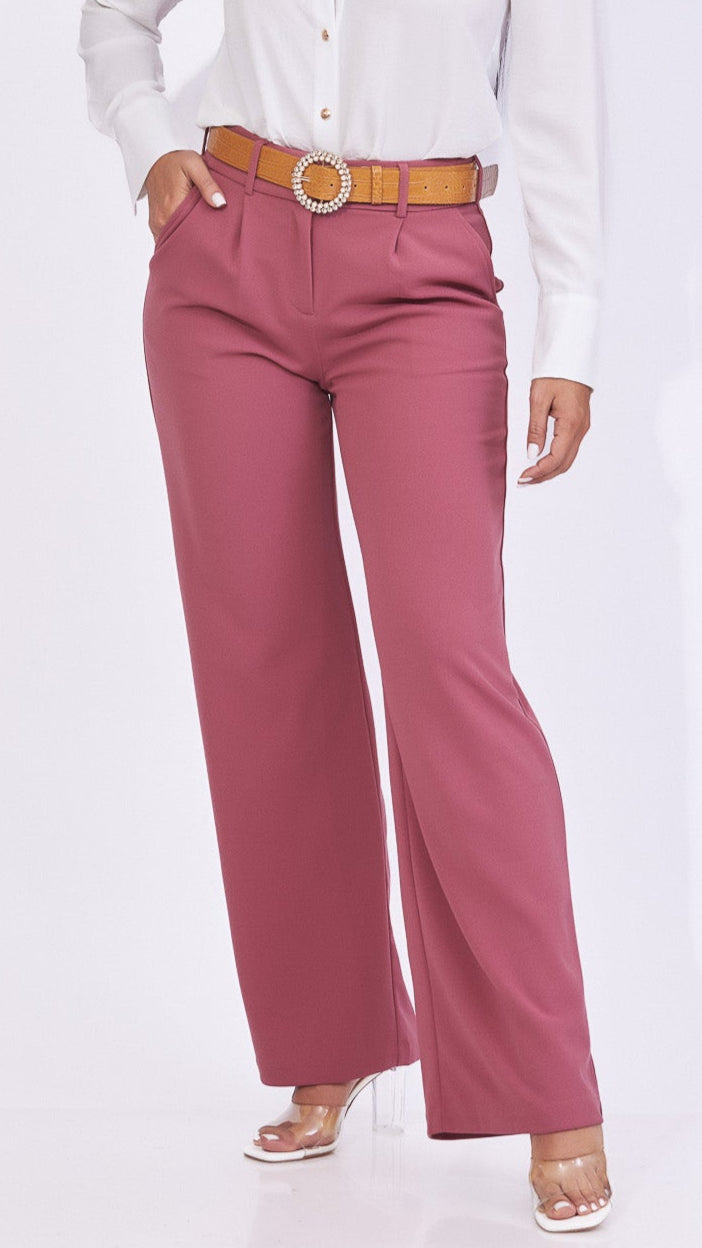 Pantalón stretch color rosa