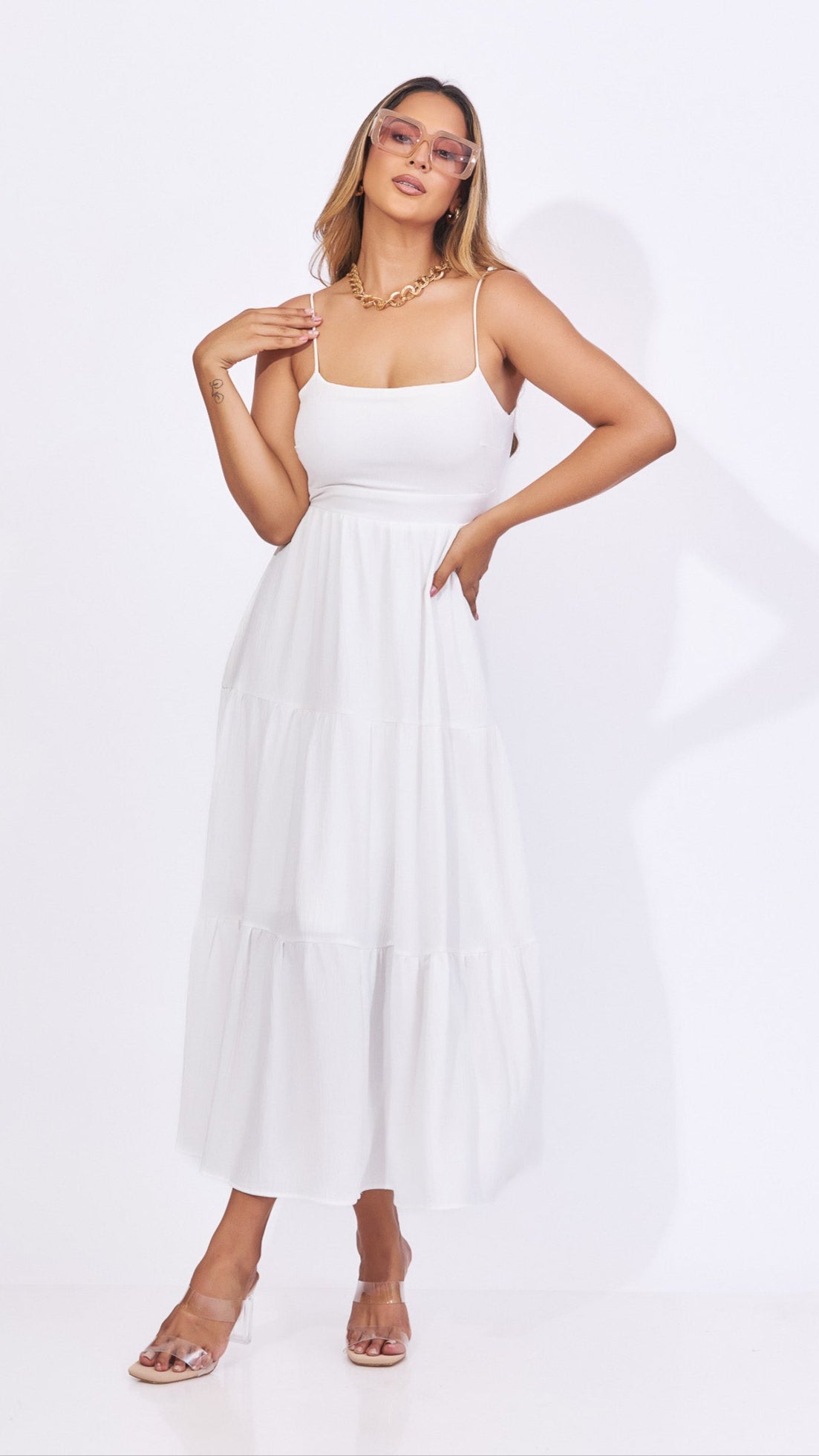 Vestido blanco de tirantes