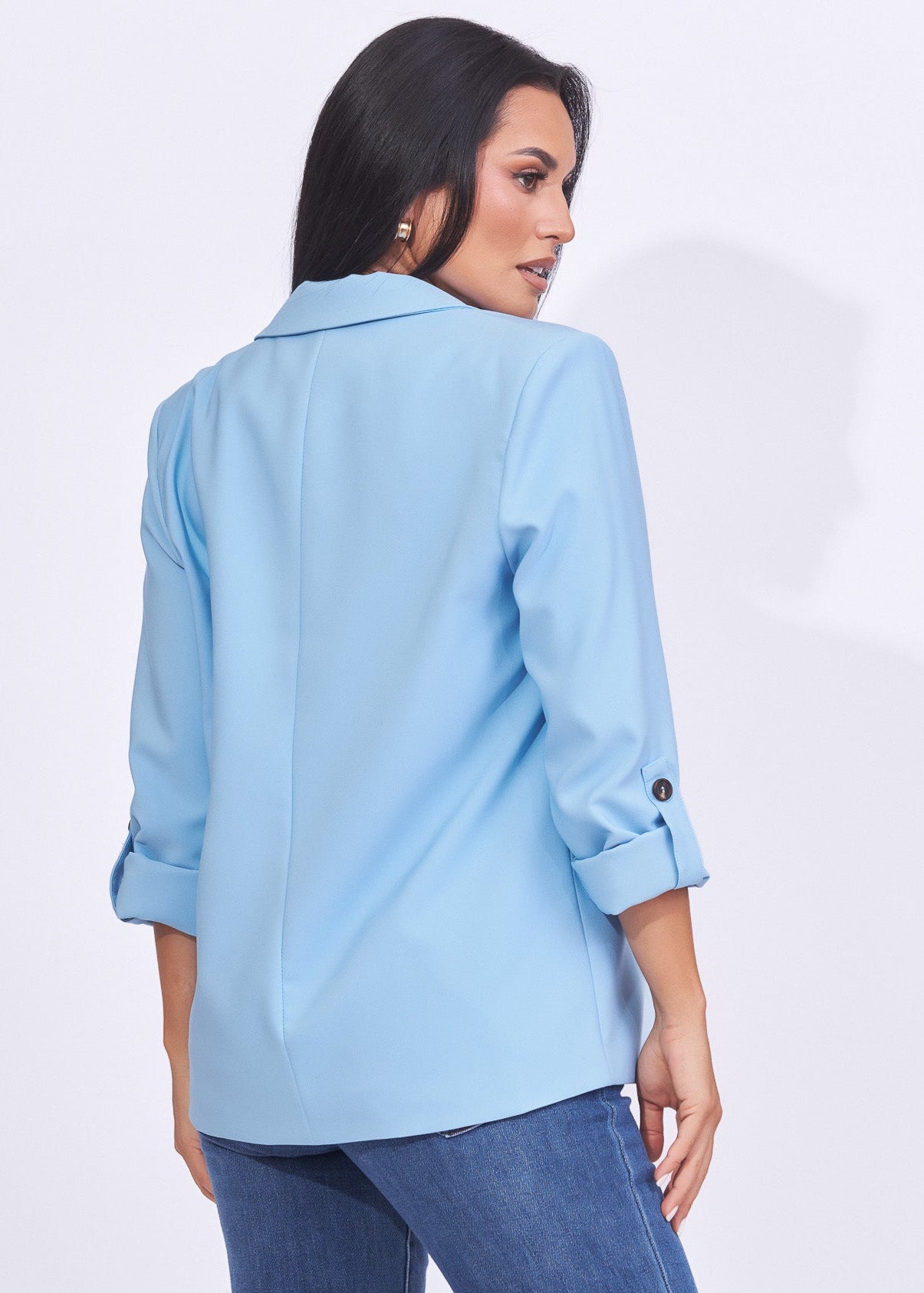 Blazer celeste botones