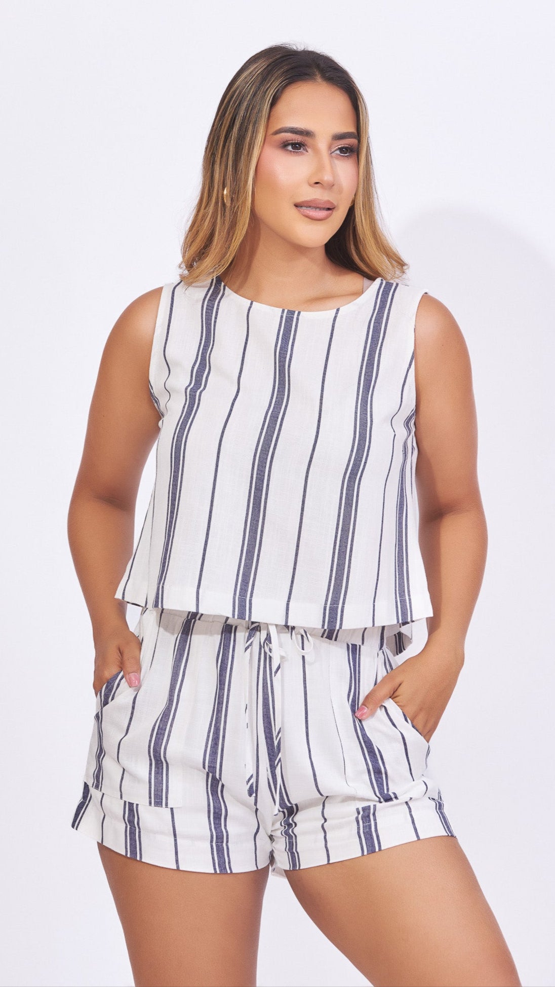 Set Rayas Azul