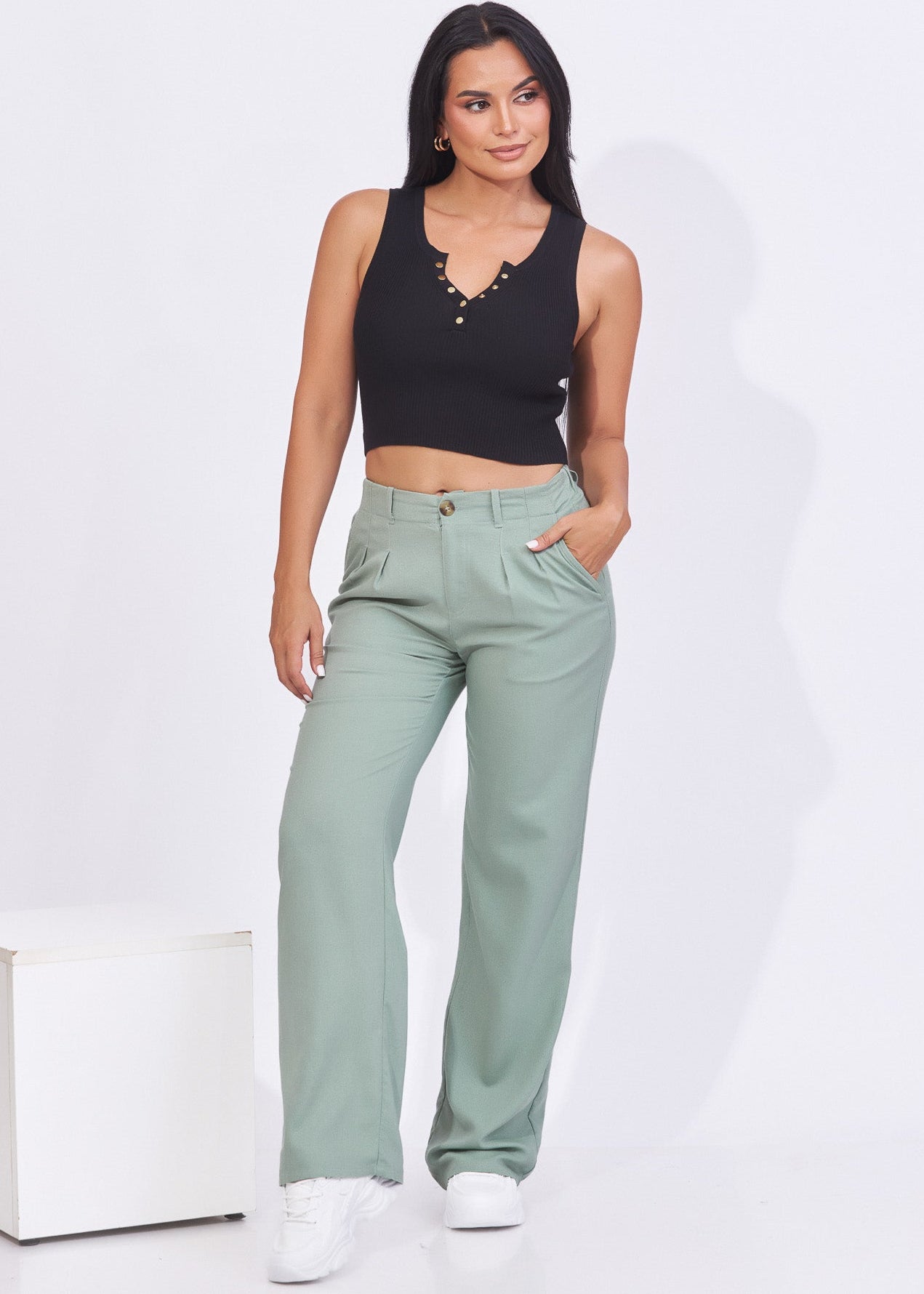 Pantalón casual verde