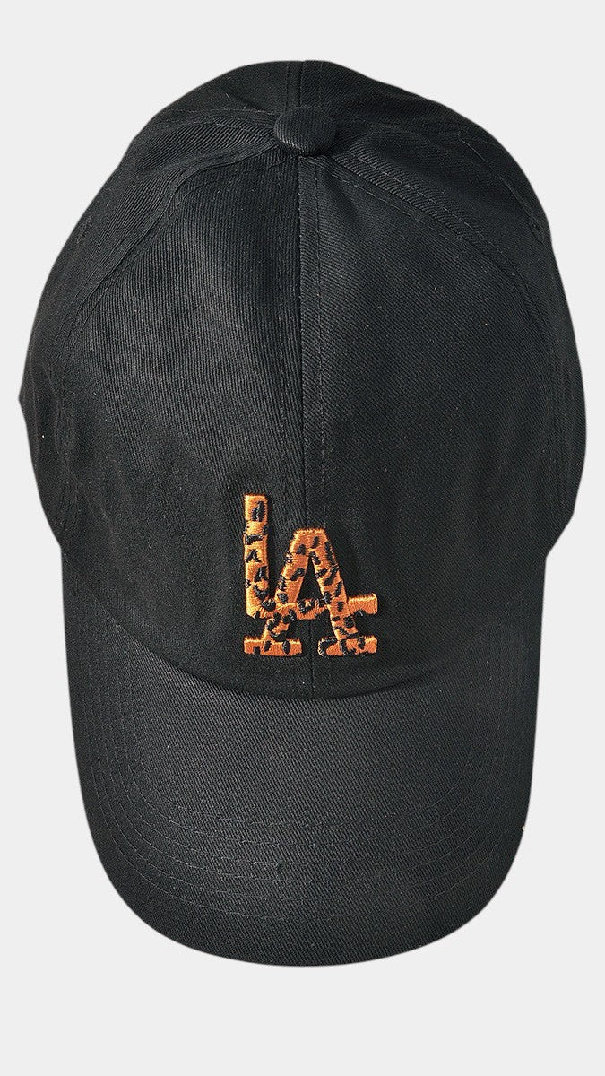 Gorra negra c/animal print