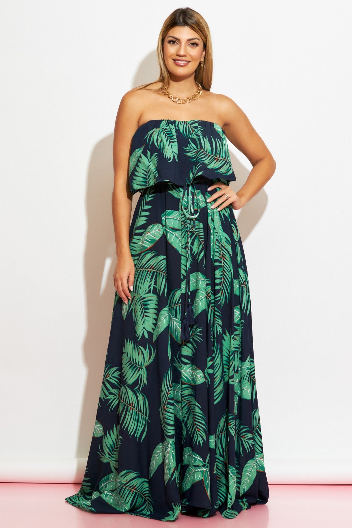 Maxi vestido straples