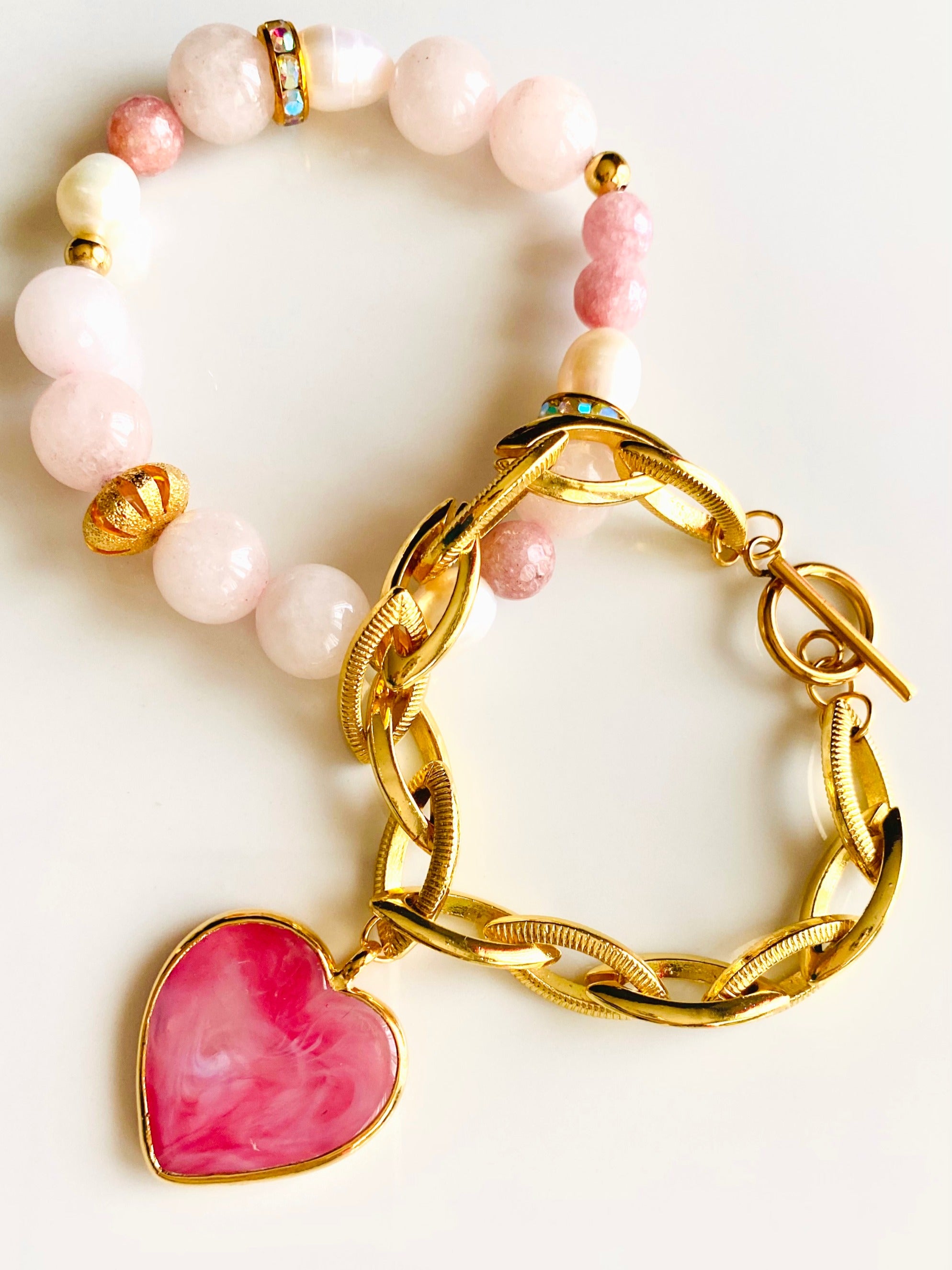 Dúo Pulseras rosa