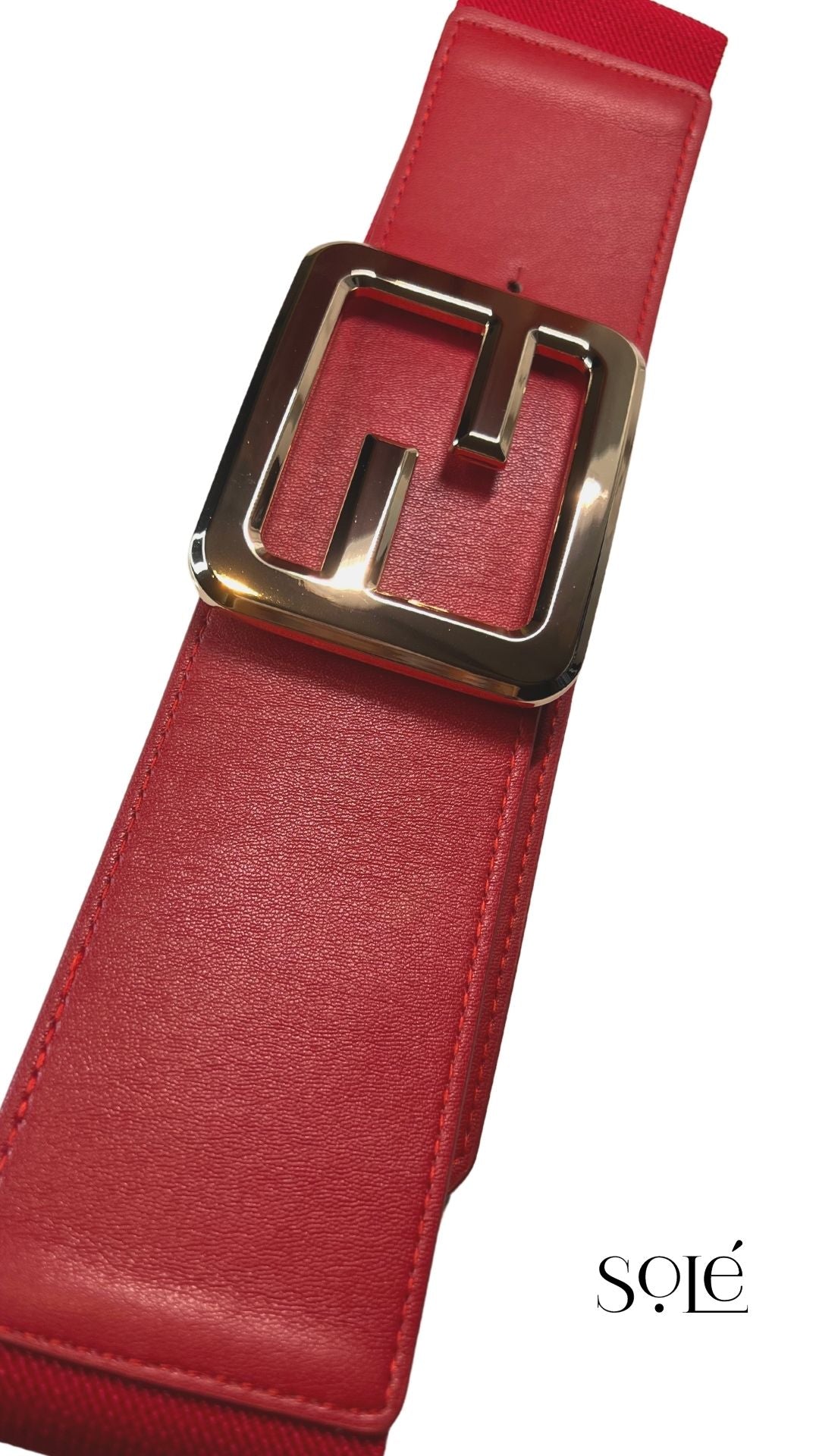 Cinturón rojo de elástico