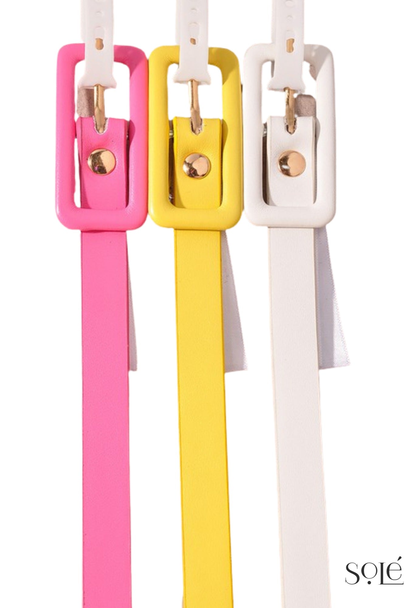 Juego de 3 fajas  (rosa-amarillo-blanco)