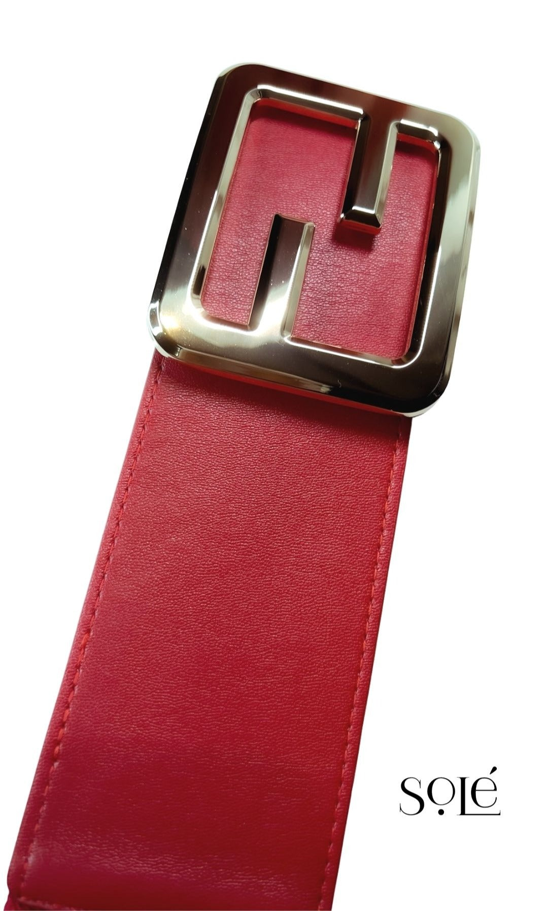 Cinturón rojo de elástico