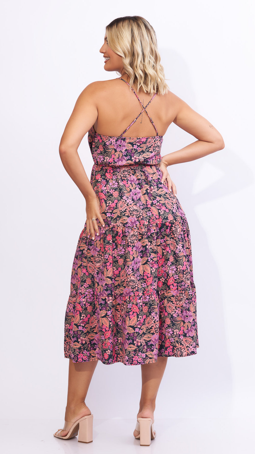 Vestido tirantes con estampado de flores