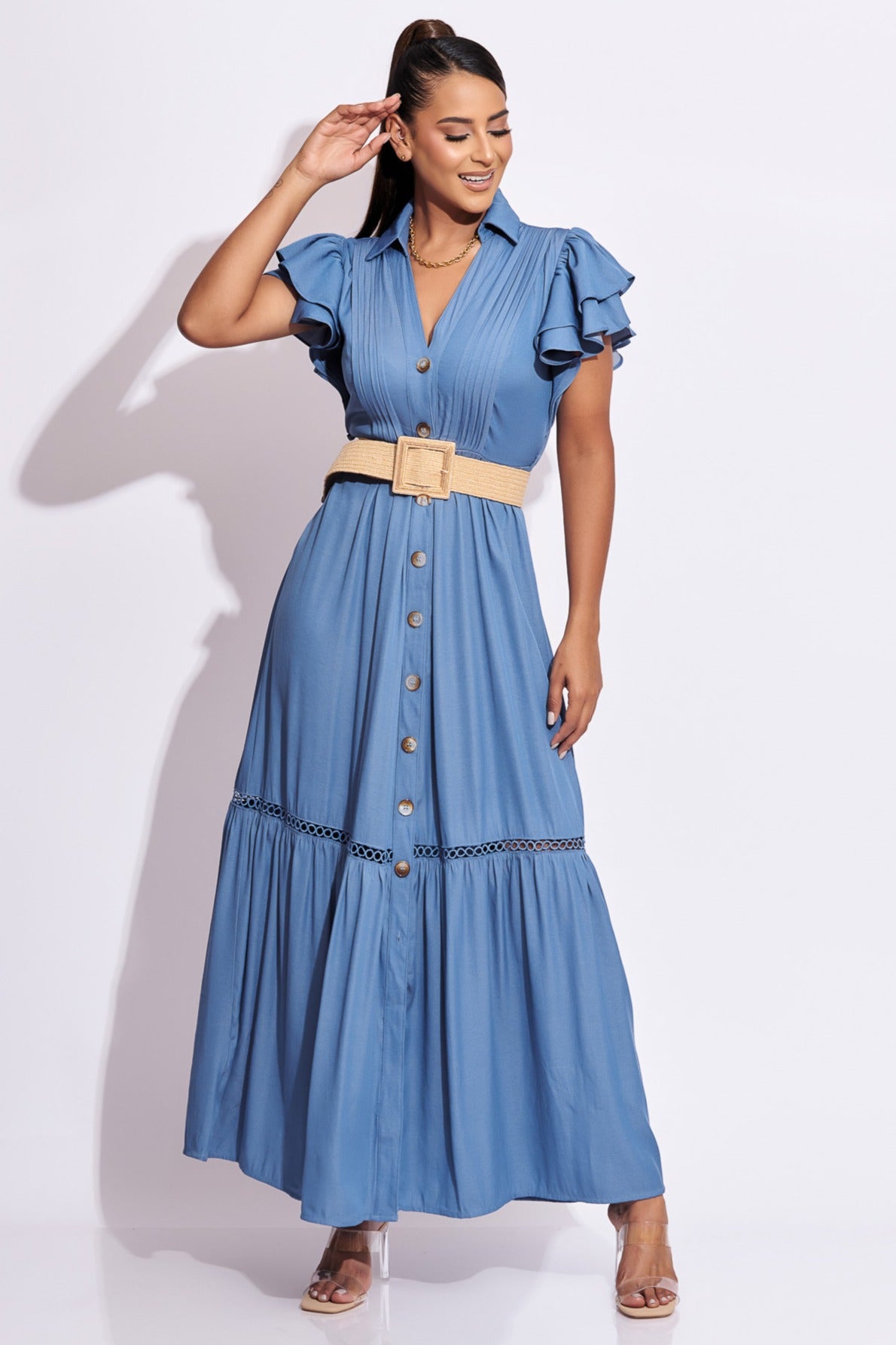 Maxi Vestido en mezclilla suave