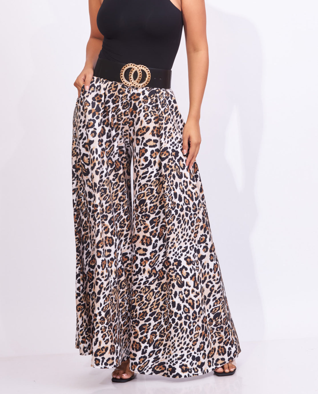 Palazo con estampado de animal print